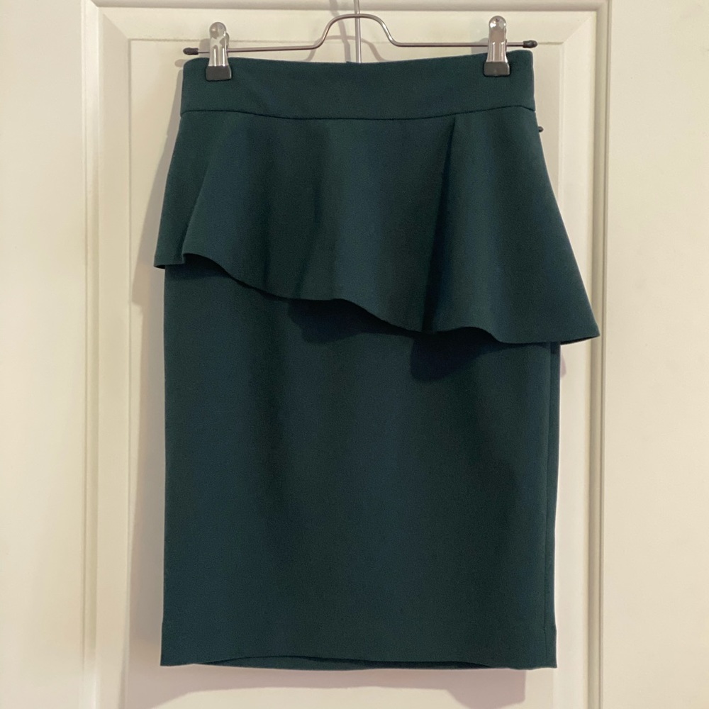 ZARA Dark Green Pencil Skirt